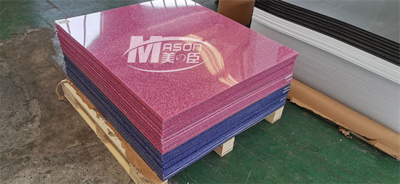 Tấm nhựa lấp lánh Perspex màu hồng vàng đầy màu sắc 25mm