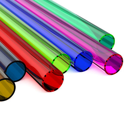 Độ bền cơ học cao và độ cứng cao Màu acrylic Ống thanh Plexiglass 2mm 2m