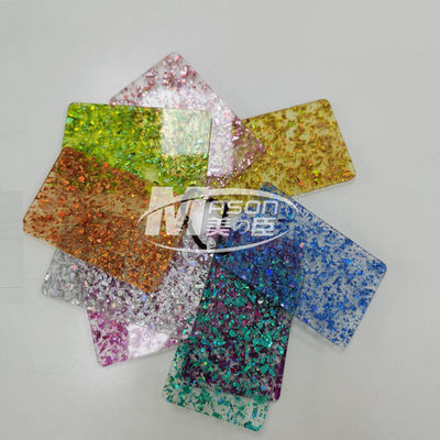 1220x2440x3.0mm Tấm nhựa acrylic Perspex long lanh Thiết kế lấp lánh Vàng