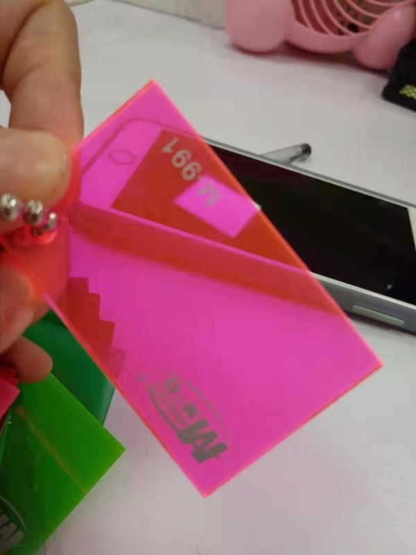 Màu 3mm 5mm Bán nóng Tấm acrylic màu hồng Tấm acrylic