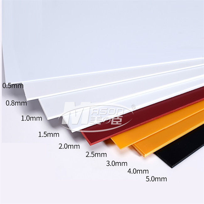 Khắc Laser / CNC Tấm nhựa ABS Styrene bóng 5mm cho biển quảng cáo in UV