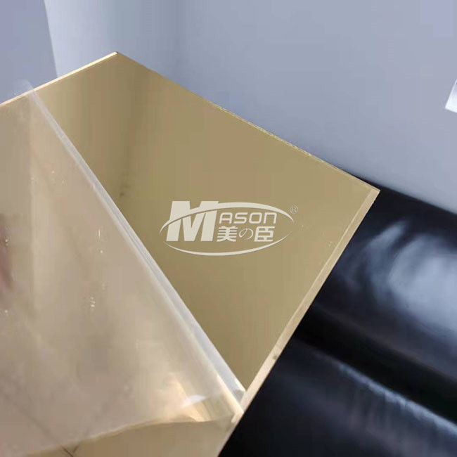 Gương một chiều phản xạ cao Tấm gương acrylic màu bạc vàng 1mm