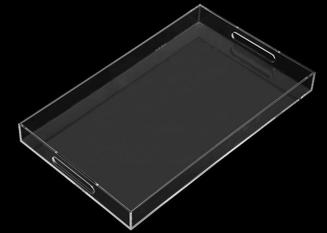 Plexiglass Clear Custom Acrylic Chế tạo Khay Acrylic Perspex có tay cầm